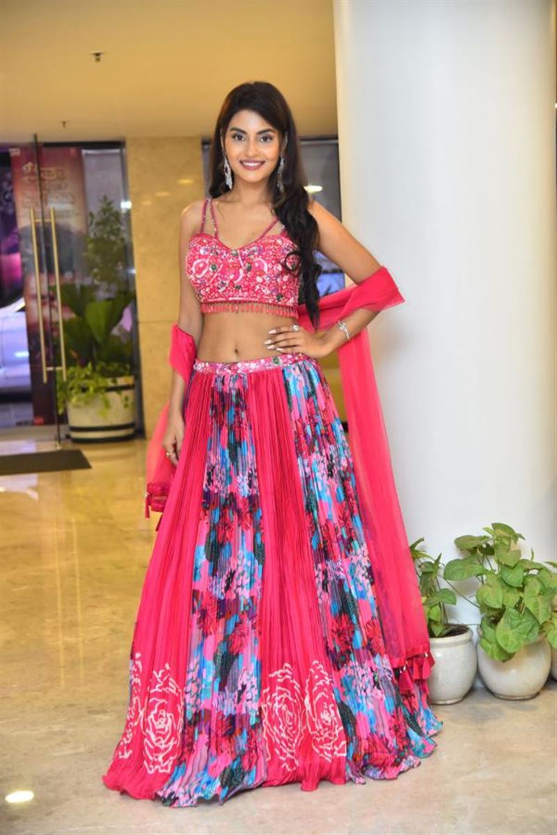 Tollywood Actress Garima Chouhan In Red Lehenga Choli